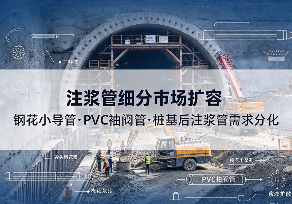 沙依巴克注浆管细分市场扩容，隧道钢花小导管、PVC 袖阀管、桩基后注浆管需求分化
